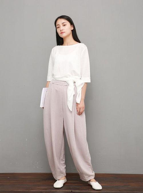 明星棉麻裤,明星同款棉麻裤潮流解析